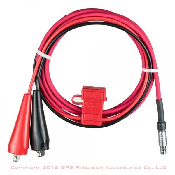 Topcon Hiper / GB500 / GB1000 Battery Cable with ATO Fuse and Clips: click to enlarge