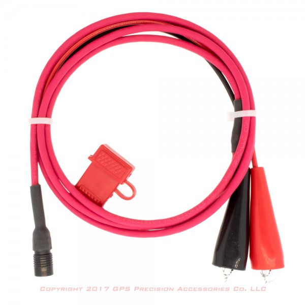 Topcon GTS GPT 750 7500 900 9000 Battery Cable with ATO Fuse and Clips: click to enlarge